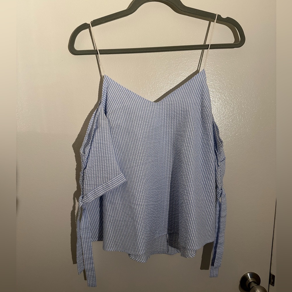 Seersucker Spaghetti Strap Top